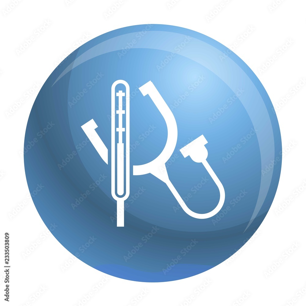 Stethoscope icon. Simple illustration of stethoscope vector icon for web design isolated on white background Stethoscope icon. Simple illustration of stethoscope vector icon for web design isolated on white background