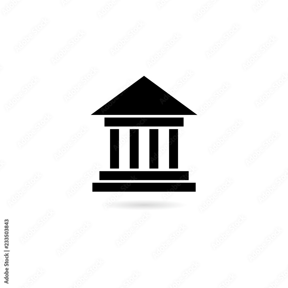 Black Bank building icon, Bank building logo Black Bank building icon, Bank building logo