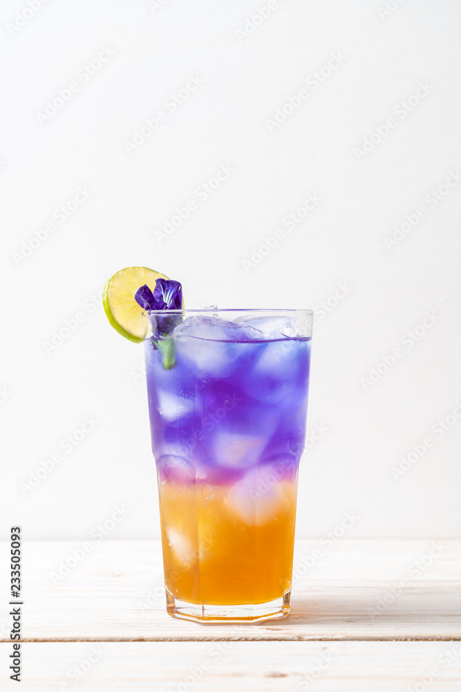 butterfly pea juice with honey and lime butterfly pea juice with honey and lime
