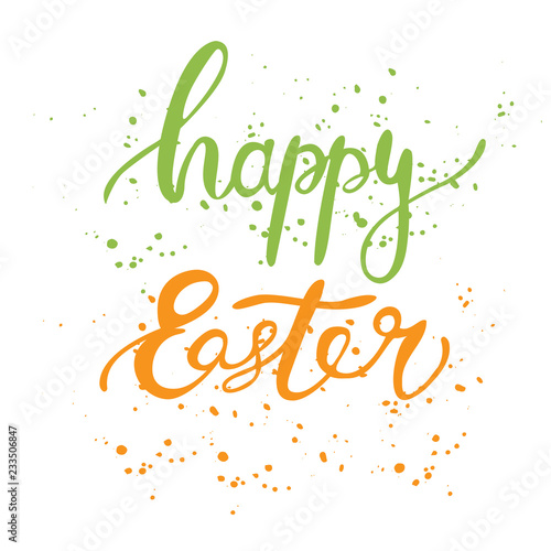 Happy Easter ink lettering card design.