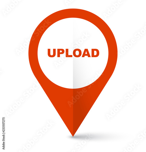 red vector banner upload