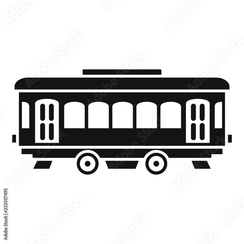 City old tram icon. Simple illustration of city old tram vector icon for web design isolated on white background
