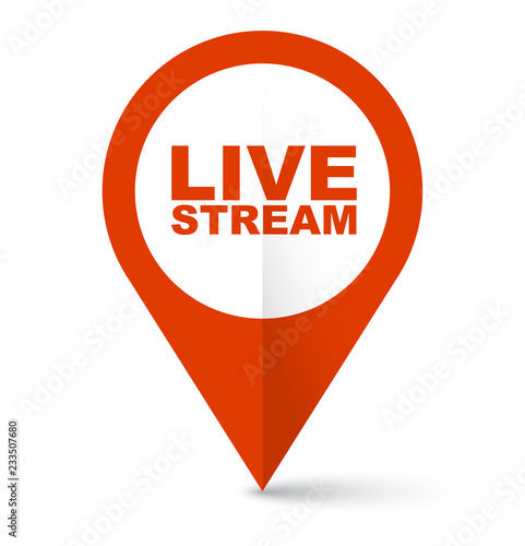 red vector banner live stream