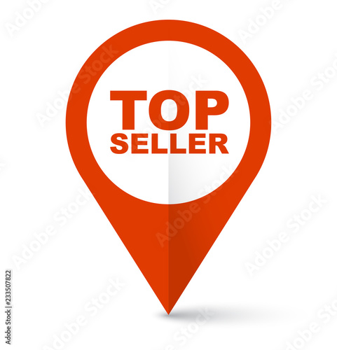 red vector banner top seller