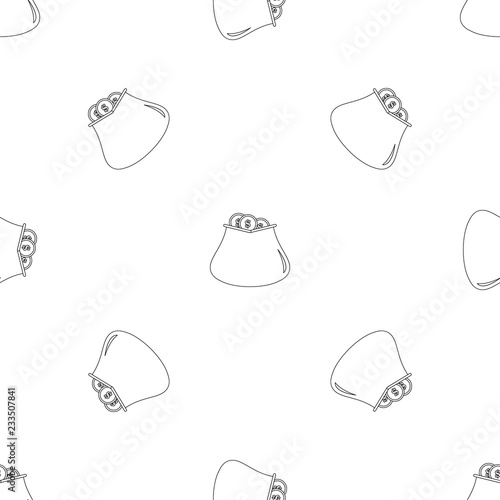 Money bag pattern seamless vector repeat geometric for any web design