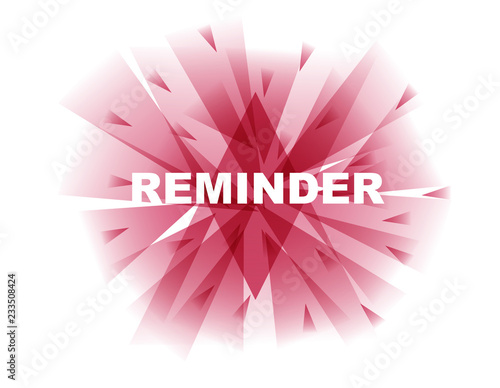 red vector banner reminder