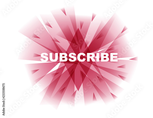 red vector banner subscribe