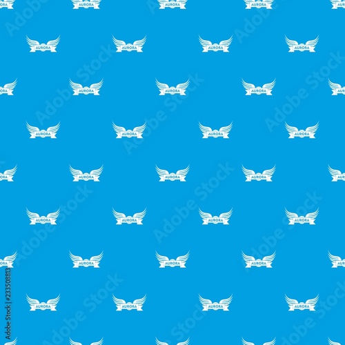 Aurora wing pattern vector seamless blue repeat for any use