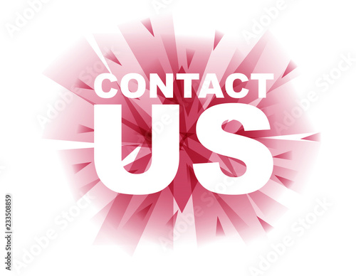 red vector banner contact us