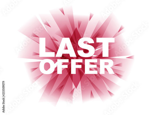 red vector banner last offer