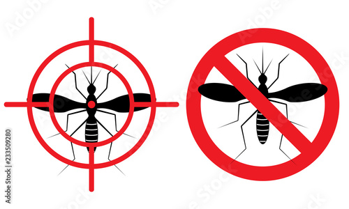 No mosquitos sign. Vector illustration.