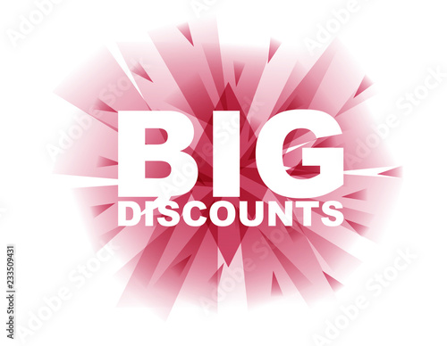 red vector banner big discounts