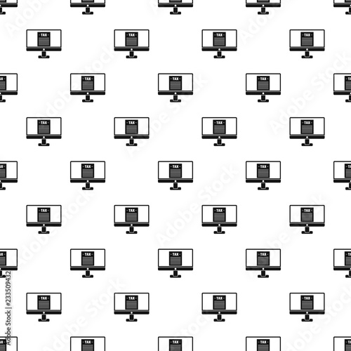 Tax by computer pattern seamless vector repeat geometric for any web design