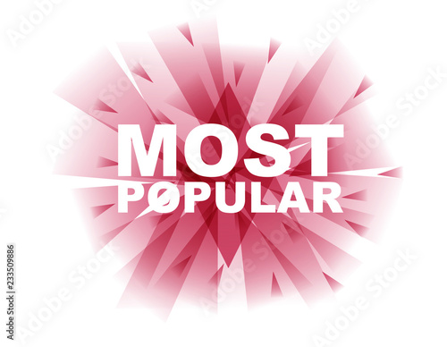red vector banner most popular