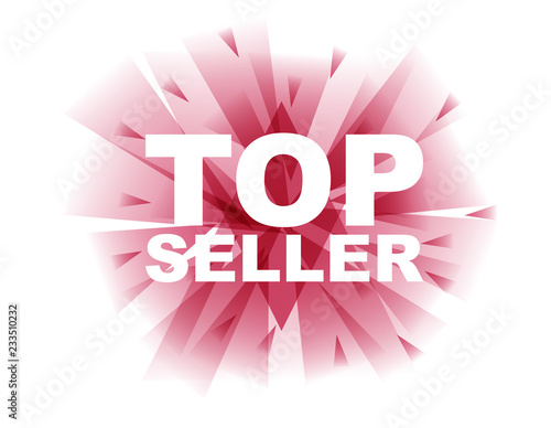 red vector banner top seller