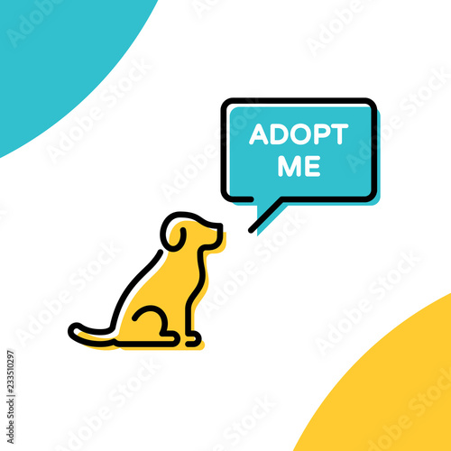 Vector Adopt Me Poster With Dog