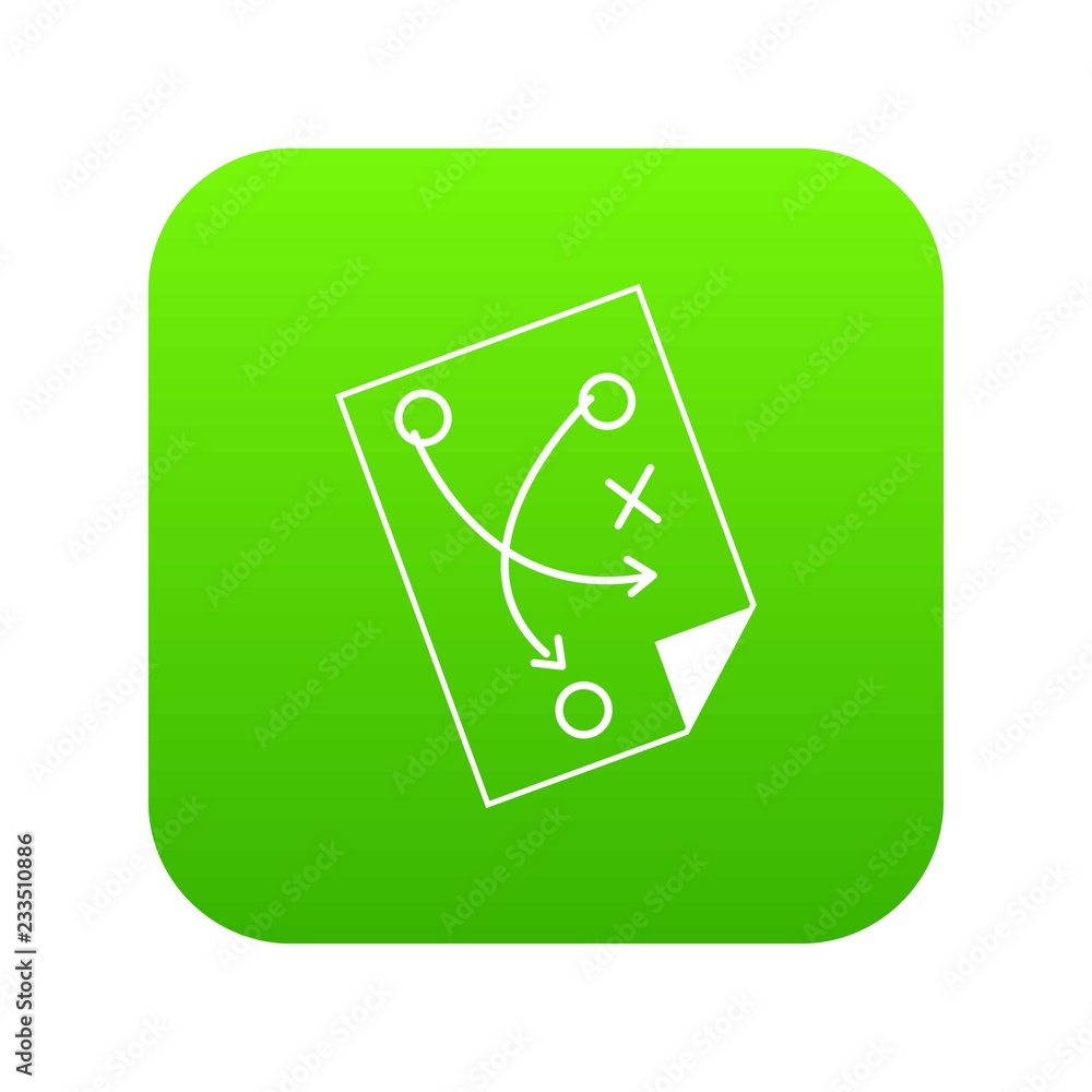 Soccer strategy icon digital green for any design isolated on white vector illustration Soccer strategy icon digital green for any design isolated on white vector illustration