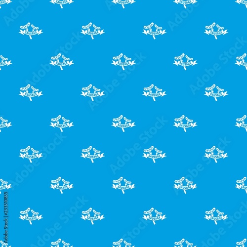 Sausage pattern vector seamless blue repeat for any use