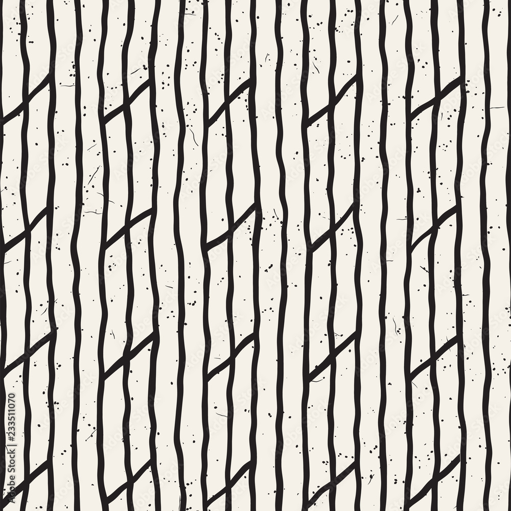 Simple ink geometric pattern. Monochrome black and white strokes background. Hand drawn ink texture Simple ink geometric pattern. Monochrome black and white strokes background. Hand drawn ink texture