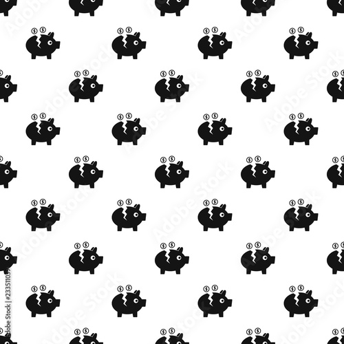 Piggy bank pattern seamless vector repeat geometric for any web design