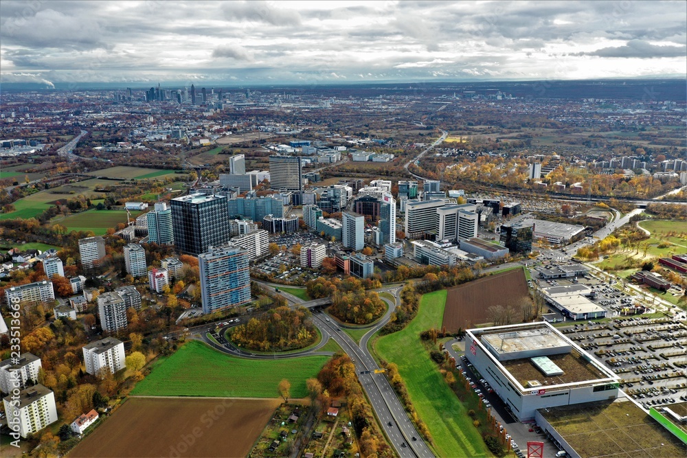 Fototapeta premium Eschborn aus der Luft
