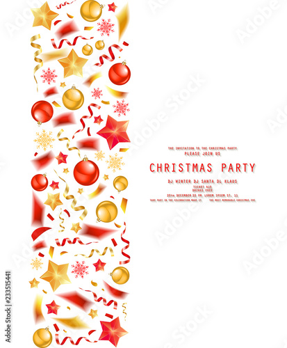 Christmas party or dinner invitation