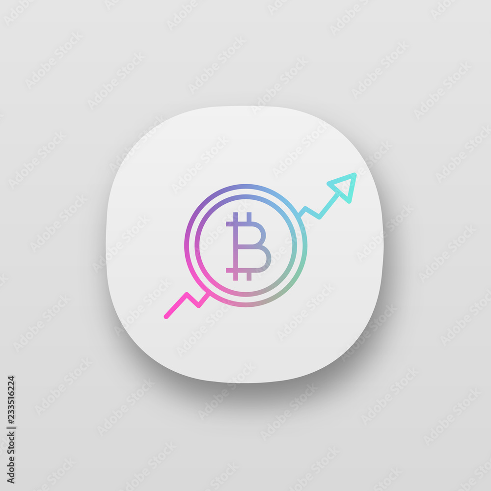 Bitcoin market growth chart app icon Bitcoin market growth chart app icon