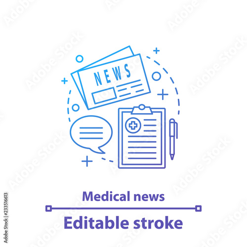 Medical news concept icon