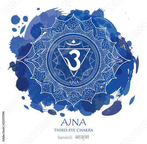 Sixth chakra illustration vector of Ajna