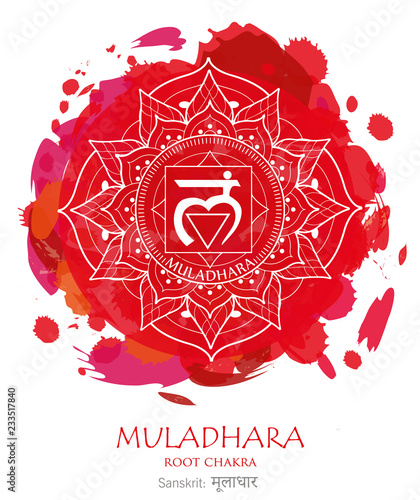 First chakra illustration vector of Muladhara photo