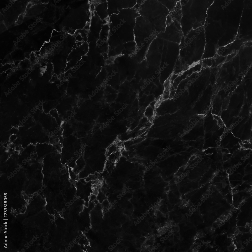 Fototapeta Black marble natural pattern for background, abstract black and white