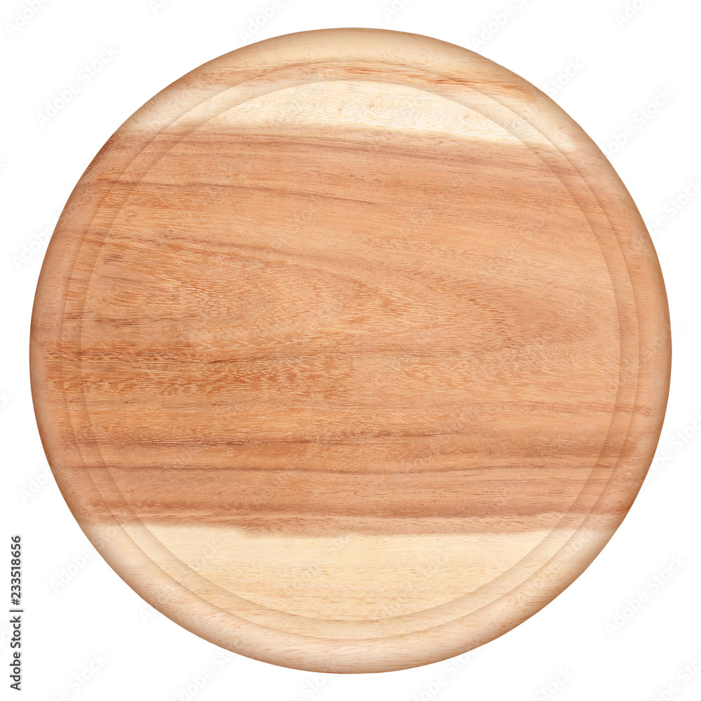 Round chopping board. Isolated on white background Round chopping board. Isolated on white background