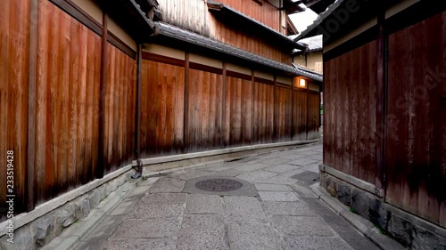 beautiful Japanese traditional house built by wood and rocks