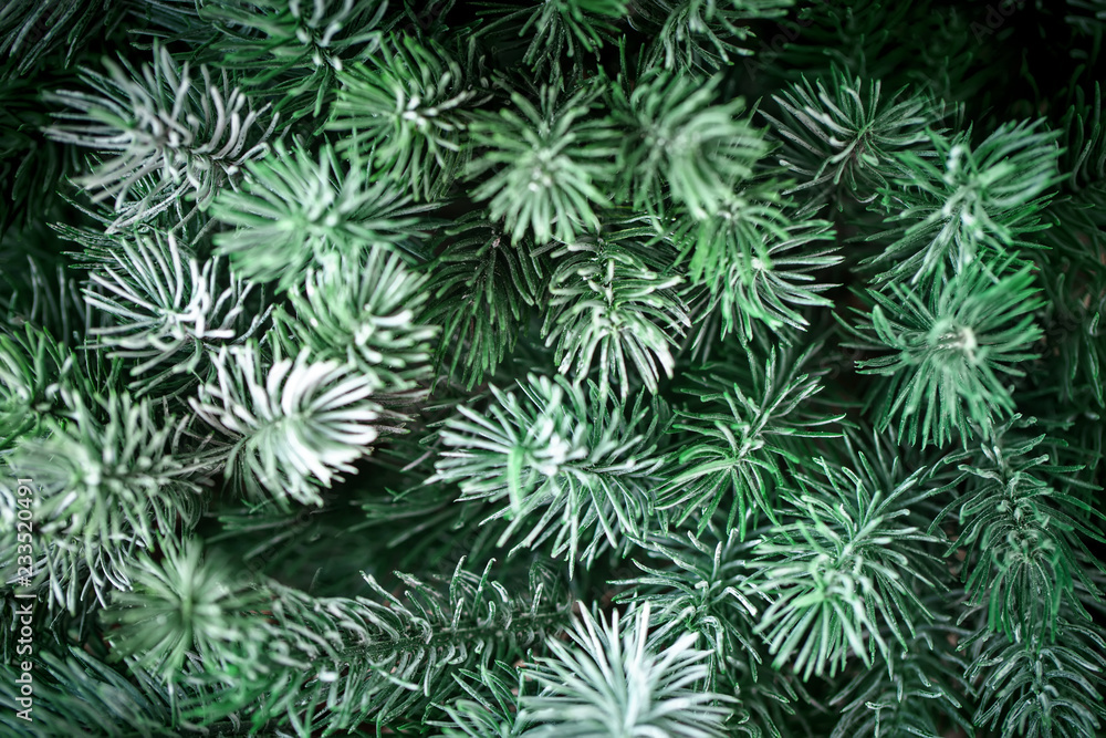 Merry Christmas and happy New year. The texture of fir tree branches. Background with copy space. Selective focus. Christmas background. Merry Christmas and happy New year. The texture of fir tree branches. Background with copy space. Selective focus. Christmas background.