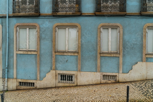 Fragment of Art Nouveau architecture style of Lisbon city