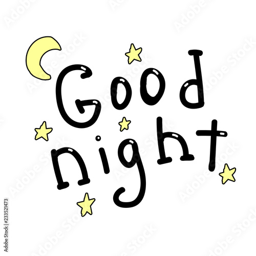 Good night. Stars and the moon.
