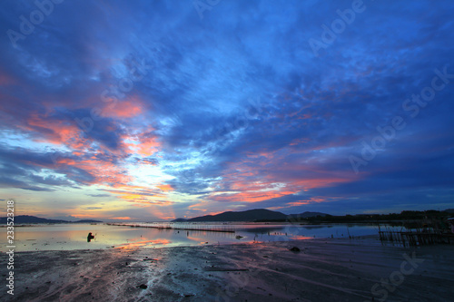 Beautiful sky at twilight time 