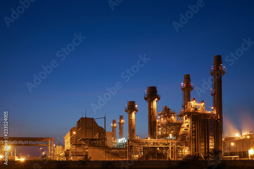 industrial plant at night
