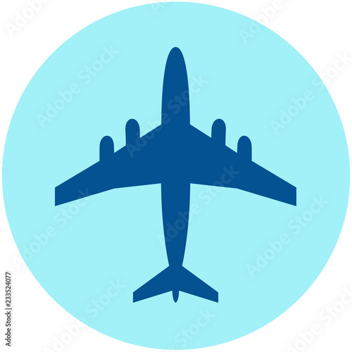 Vector illustration aircraft icon, symbol. Sign of plane.