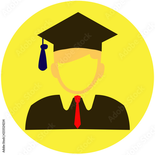 Vector illustration student icon, symbol.