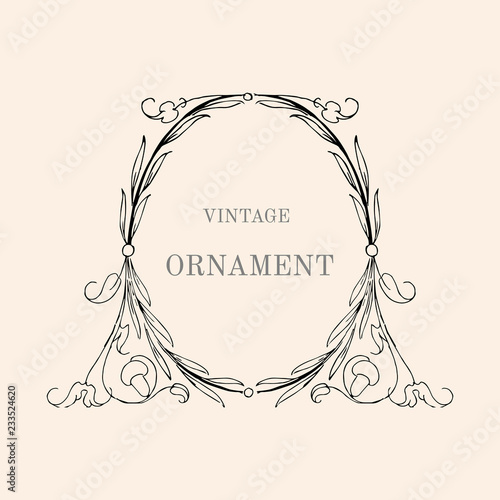 Vintage flourish ornament illustration