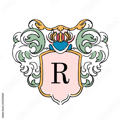 Vintage flourish ornament illustration