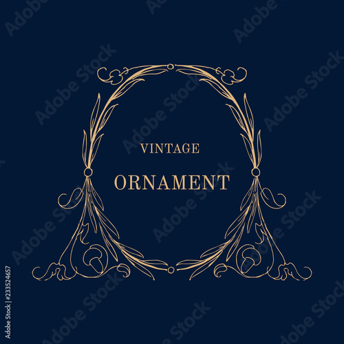 Vintage flourish ornament illustration