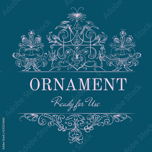 Vintage flourish ornament illustration