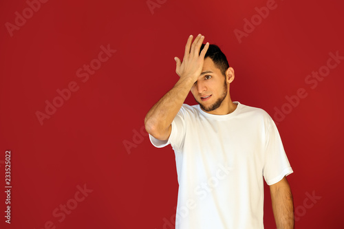 Emotional young man after m...