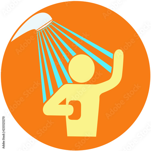 Shower icon. Vector illustration of shower sign, symbol.