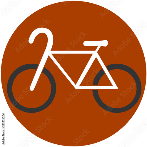 Bicycle icon. Vector illustration of bicycle, sport sign, symbol.