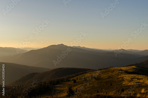 zachód słońca Bieszczady 