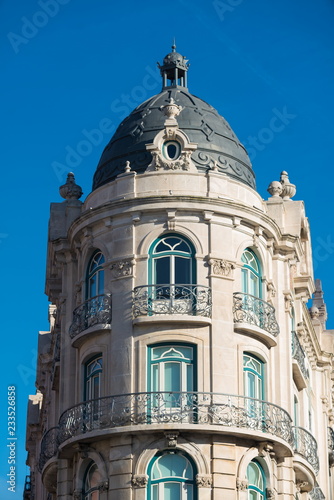 Fragment of Art Nouveau architecture style of Lisbon city © fotojanis