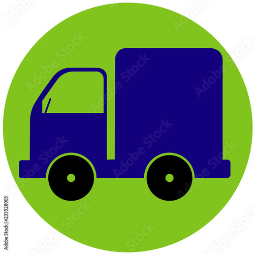 Truck icon. Vector illustration of car, truck, transport sign, symbol.